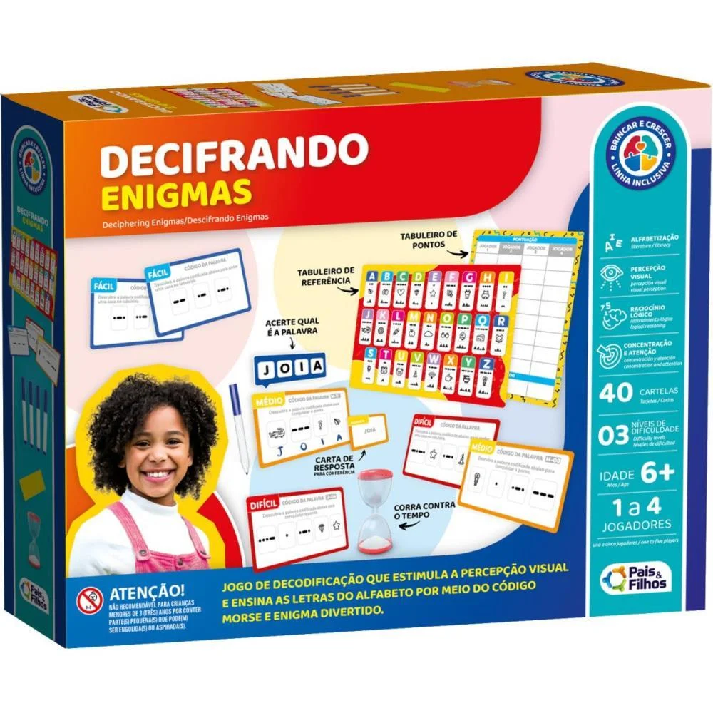 JOGO DIVERSO DECIFRANDO ENIGMAS PAIS E FILHOS (UNIDADE) - imagem 3