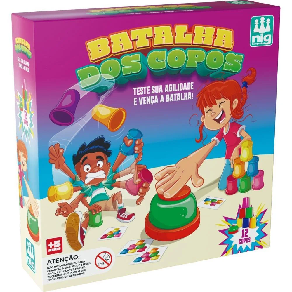 JOGO DIVERSO BATALHA DOS COPOS NIG BRINQUEDOS (UNIDADE) - imagem 2