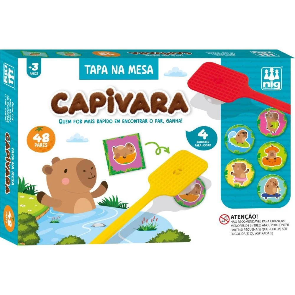 JOGO DIVERSO CAPIVARA TAPA NA MESA 48PARES NIG BRINQUEDOS (UNIDADE) - imagem 2