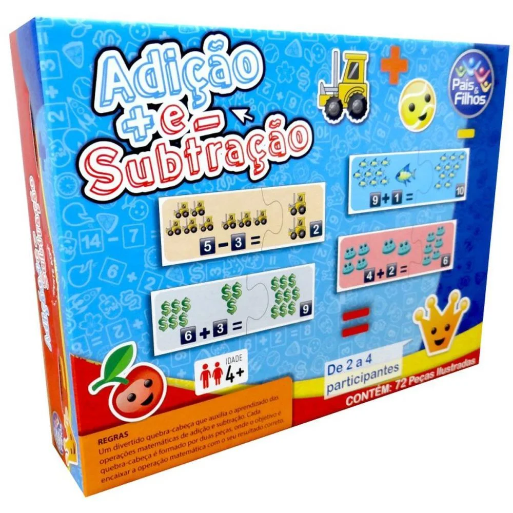 JOGO DIVERSO ADICAO E SUBTRACAO PAIS E FILHOS (UNIDADE) - imagem 7