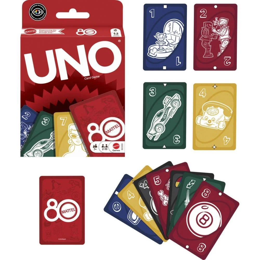 JOGO DE CARTAS UNO 80TH MATTEL MATTEL (UNIDADE) - imagem 2
