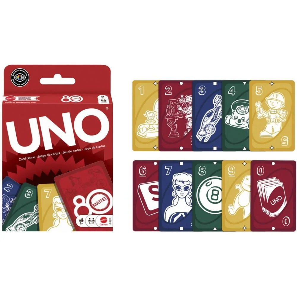 JOGO DE CARTAS UNO 80TH MATTEL MATTEL (UNIDADE) - imagem 4