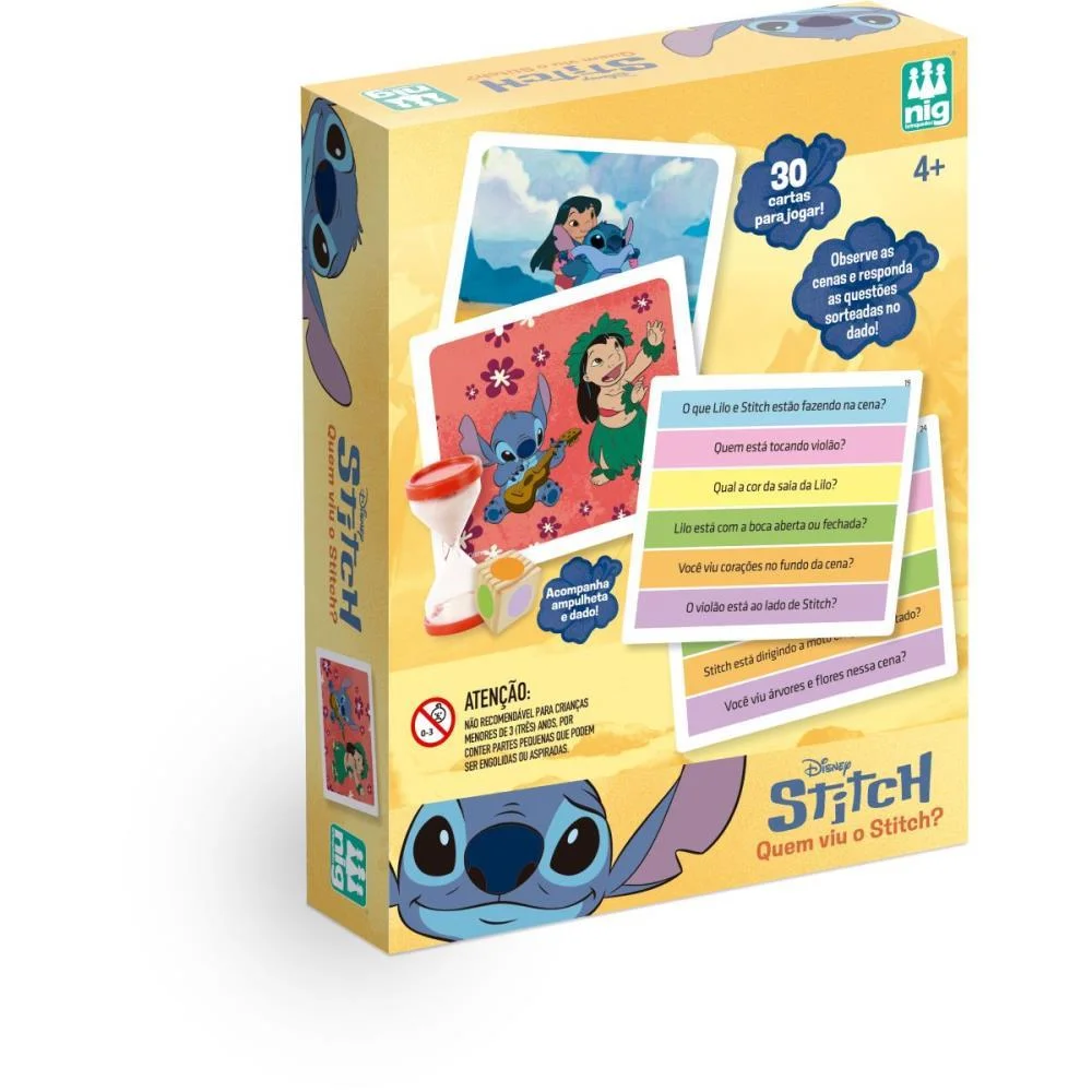 JOGO DE CARTAS STITCH QUEM VIU NIG BRINQUEDOS (UNIDADE) - imagem 2