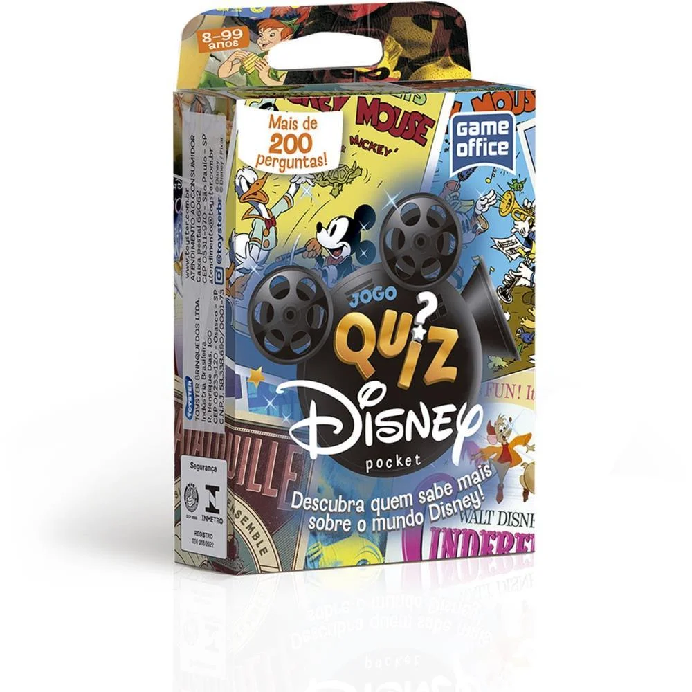 JOGO DE CARTAS QUIZ DA DISNEY POCKET TOYSTER (UNIDADE) - imagem 3