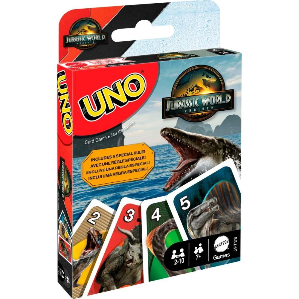 JOGO DE CARTAS UNO JURASSIC WORLD 4 MATTEL (UNIDADE) - imagem 3