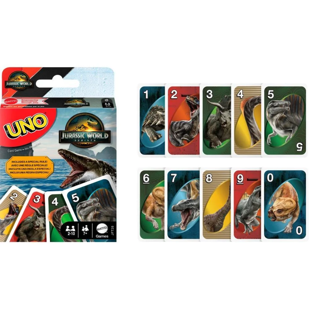 JOGO DE CARTAS UNO JURASSIC WORLD 4 MATTEL (UNIDADE) - imagem 6