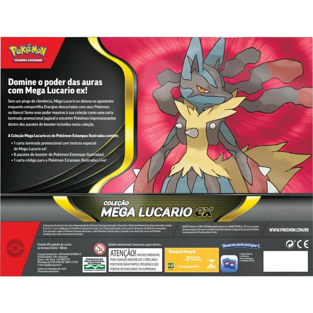 JOGO DE CARTAS POKEMON ME02 MEGA LUCARIO EX COPAG (UNIDADE) - imagem 3