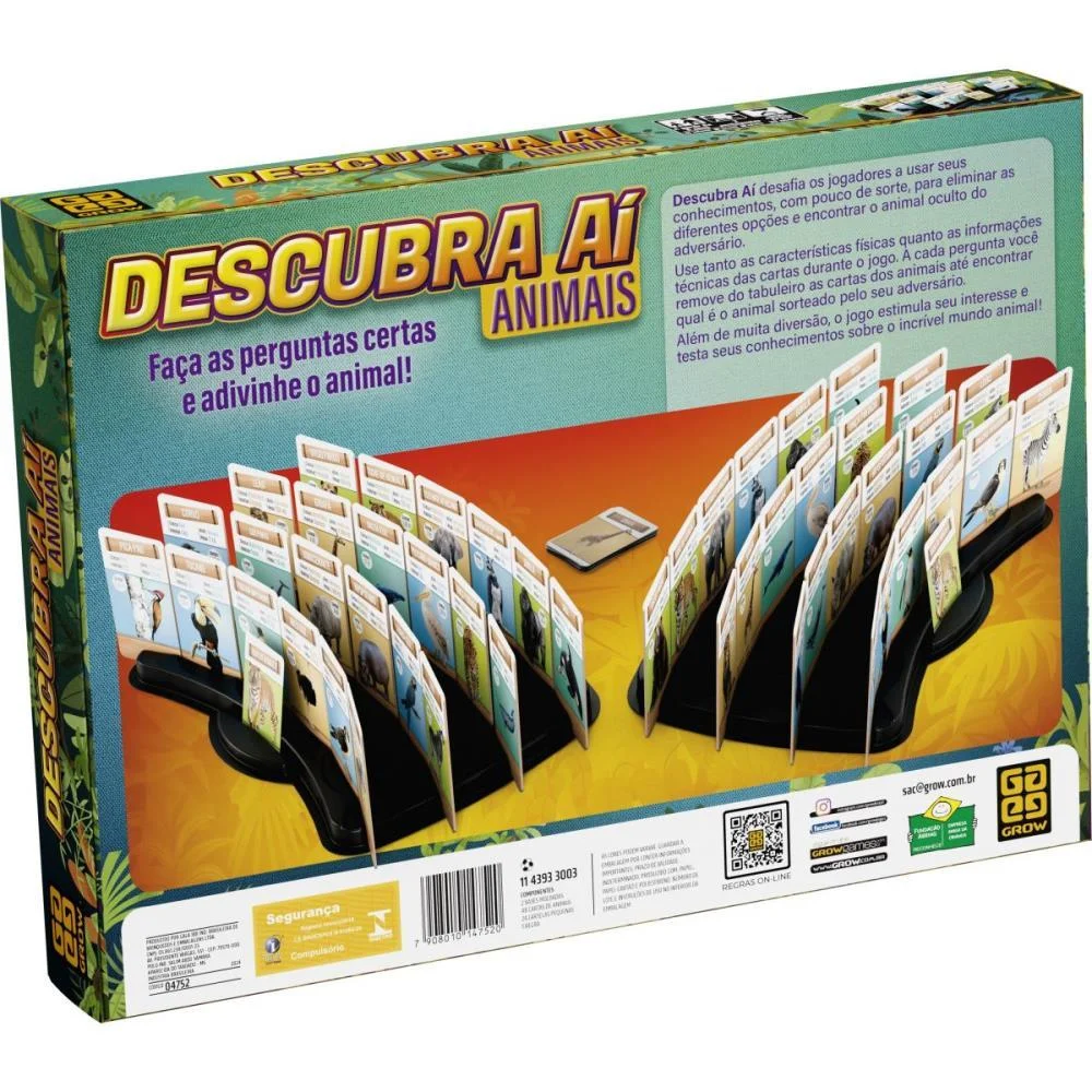 JOGO DE CARTAS DESCUBRA AI - ANIMAIS GROW (UNIDADE) - imagem 4