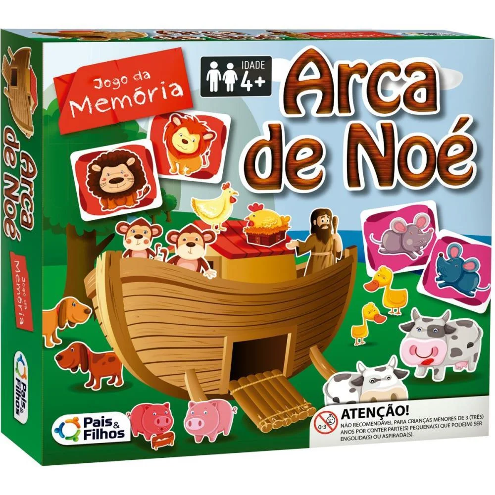 JOGO DA MEMORIA ARCA DE NOE 40 PECAS PAIS E FILHOS (UNIDADE) - imagem 11