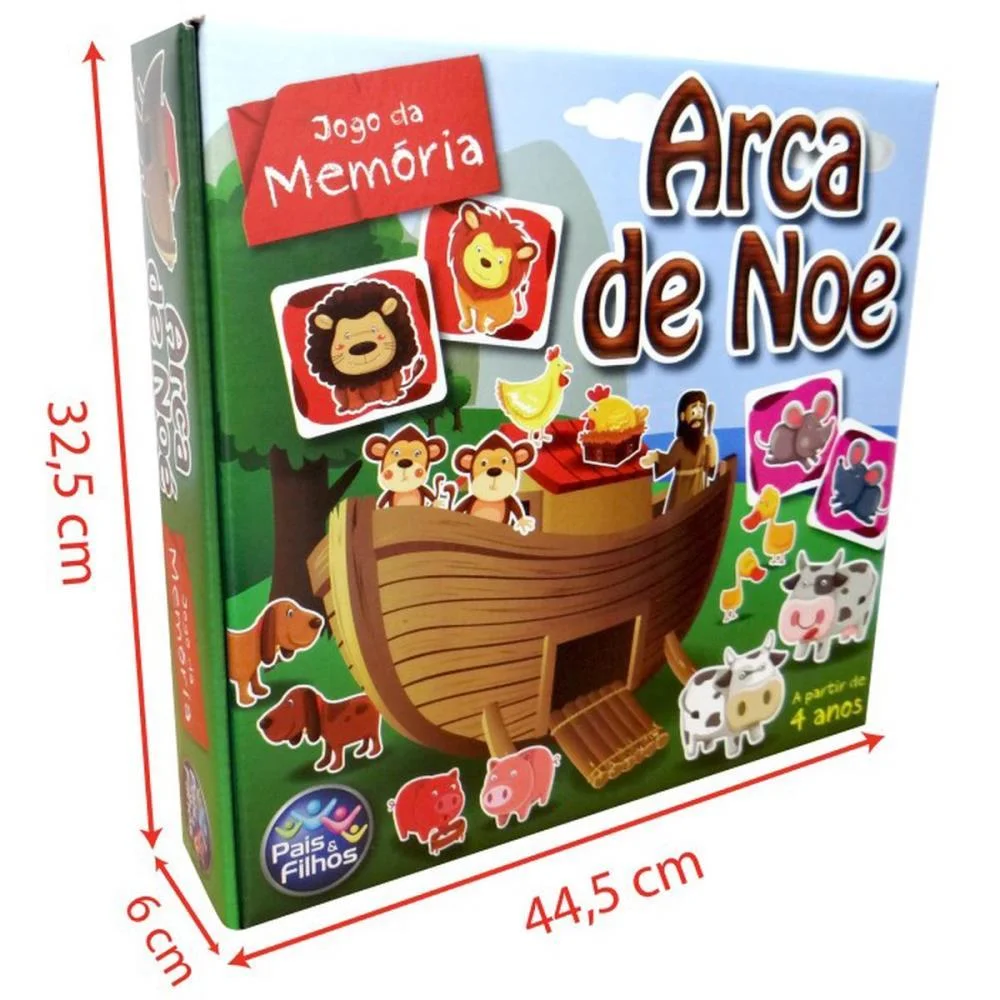 JOGO DA MEMORIA ARCA DE NOE 40 PECAS PAIS E FILHOS (UNIDADE) - imagem 4
