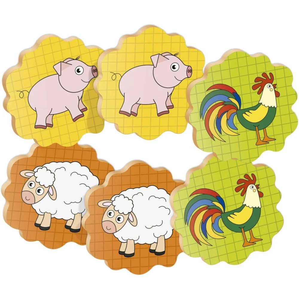 JOGO DA MEMORIA EM MADEIRA BICHOS 24PCS BRINC. DE CRIANCA (UNIDADE) - imagem 3