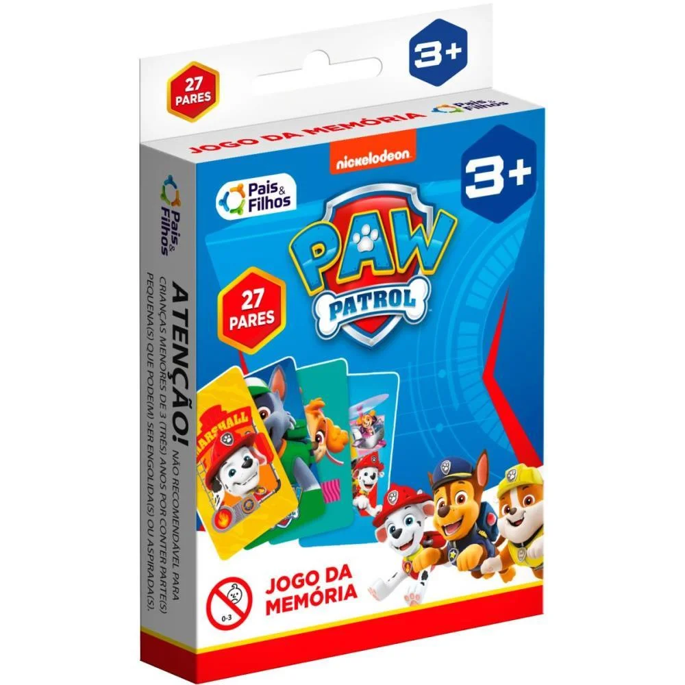 JOGO DA MEMORIA PATRULHA CANINA 27 PARES PAIS E FILHOS (UNIDADE) - imagem 3