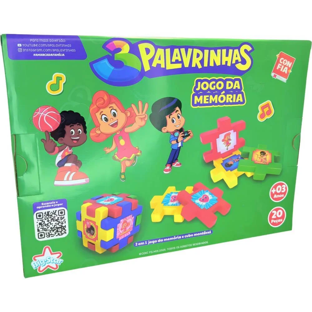 JOGO DA MEMORIA 3 PALAVRINHAS 20 PECAS BIG STAR (UNIDADE) - imagem 8
