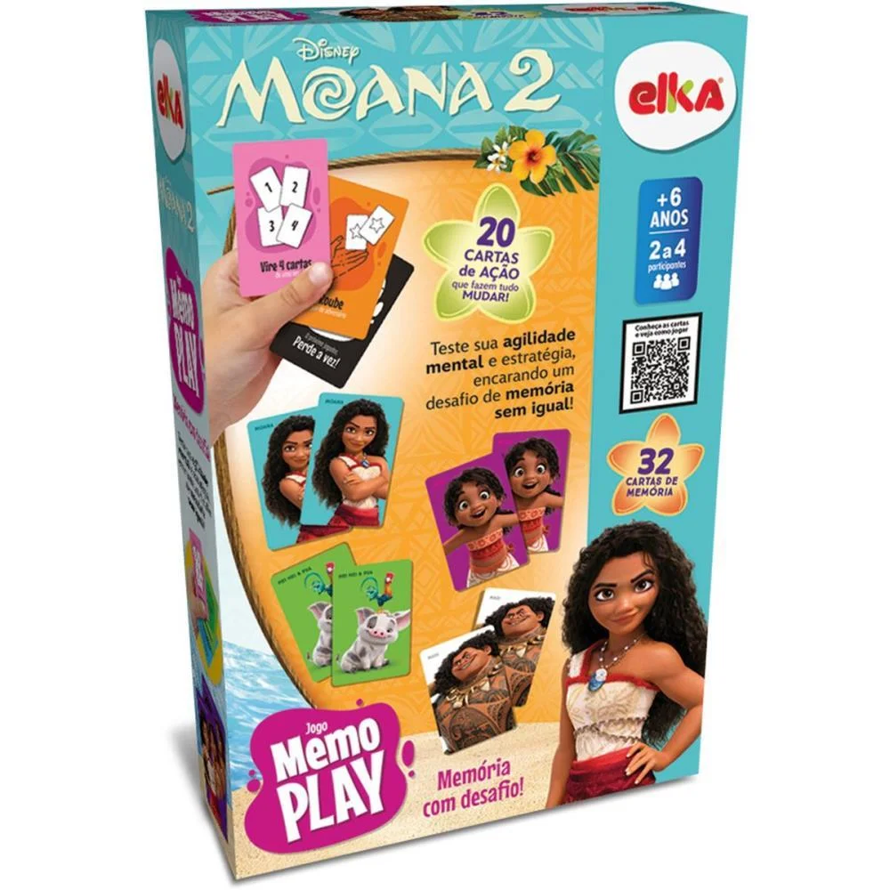 JOGO DA MEMORIA MOANA 2 MEMO PLAY 32PÇS ELKA (UNIDADE) - imagem 3