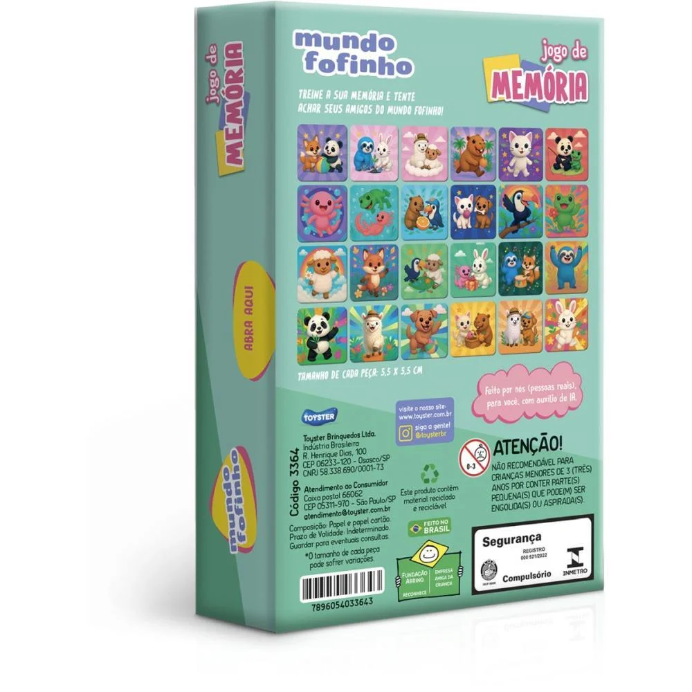 JOGO DA MEMORIA MUNDO FOFINHO TOYSTER (UNIDADE) - imagem 4