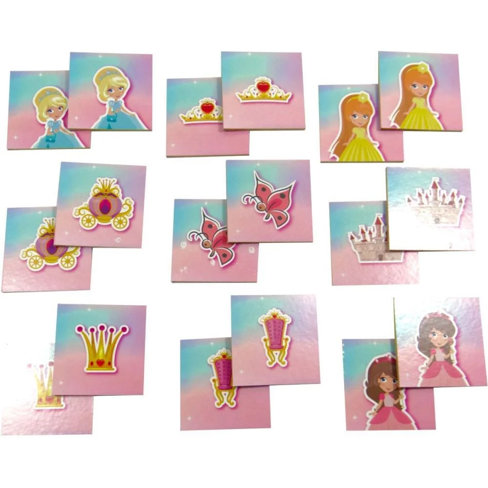 JOGO DA MEMORIA EM MADEIRA PRINCESAS 40 PECAS COLUNA (UNIDADE) - imagem 2