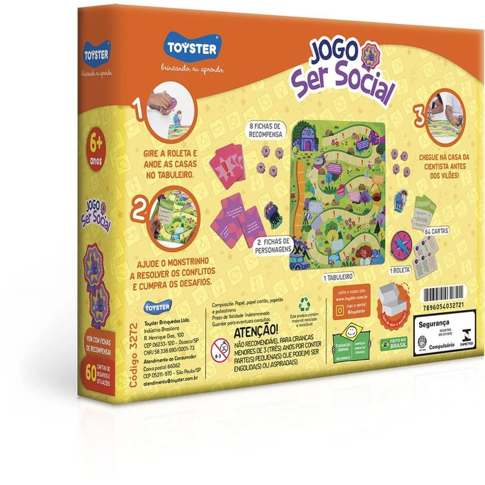 JOGO EDUCATIVO SER SOCIAL TOYSTER (UNIDADE) - imagem 4