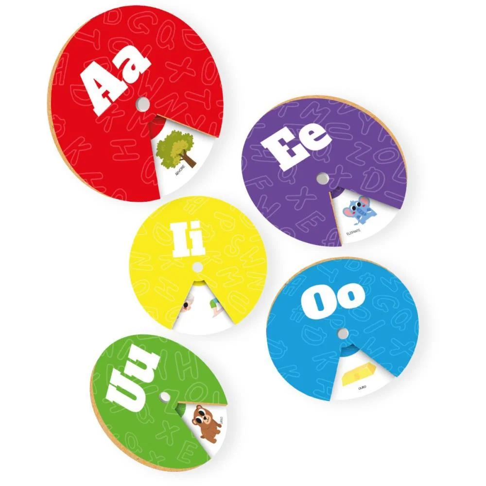 JOGO EDUCATIVO GIRA GIRA CONHECENDO AS VOGAIS BRINC. DE CRIANCA (UNIDADE) - imagem 9