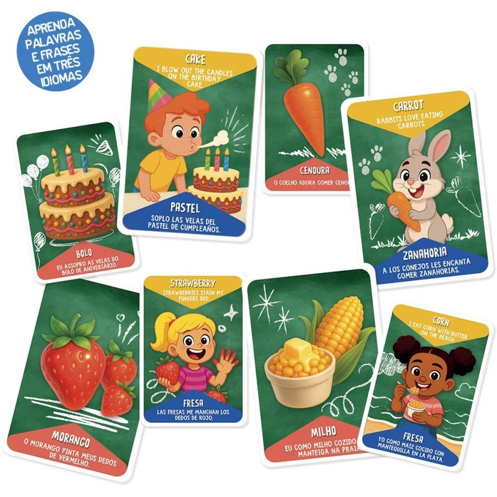 JOGO EDUCATIVO CARTAS GENIAIS IDIOMAS C/36 TOYSTER (UNIDADE) - imagem 4