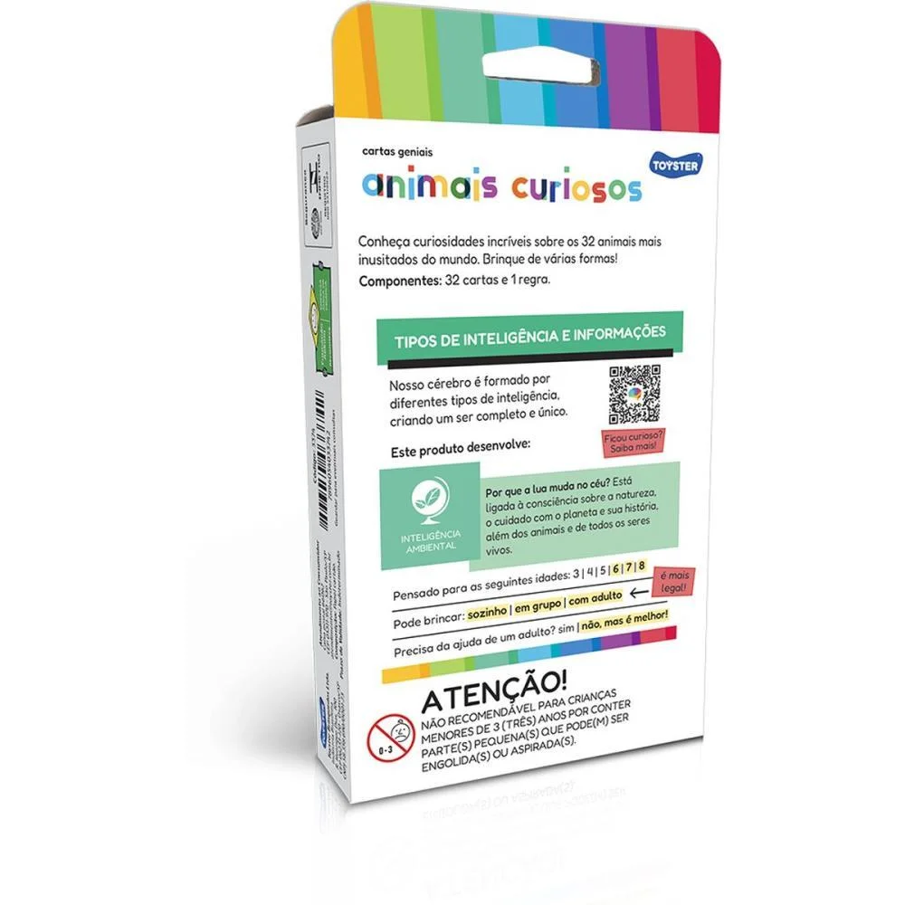 JOGO EDUCATIVO CARTAS GENIAIS ANIMAIS CURIOSO TOYSTER (UNIDADE) - imagem 5