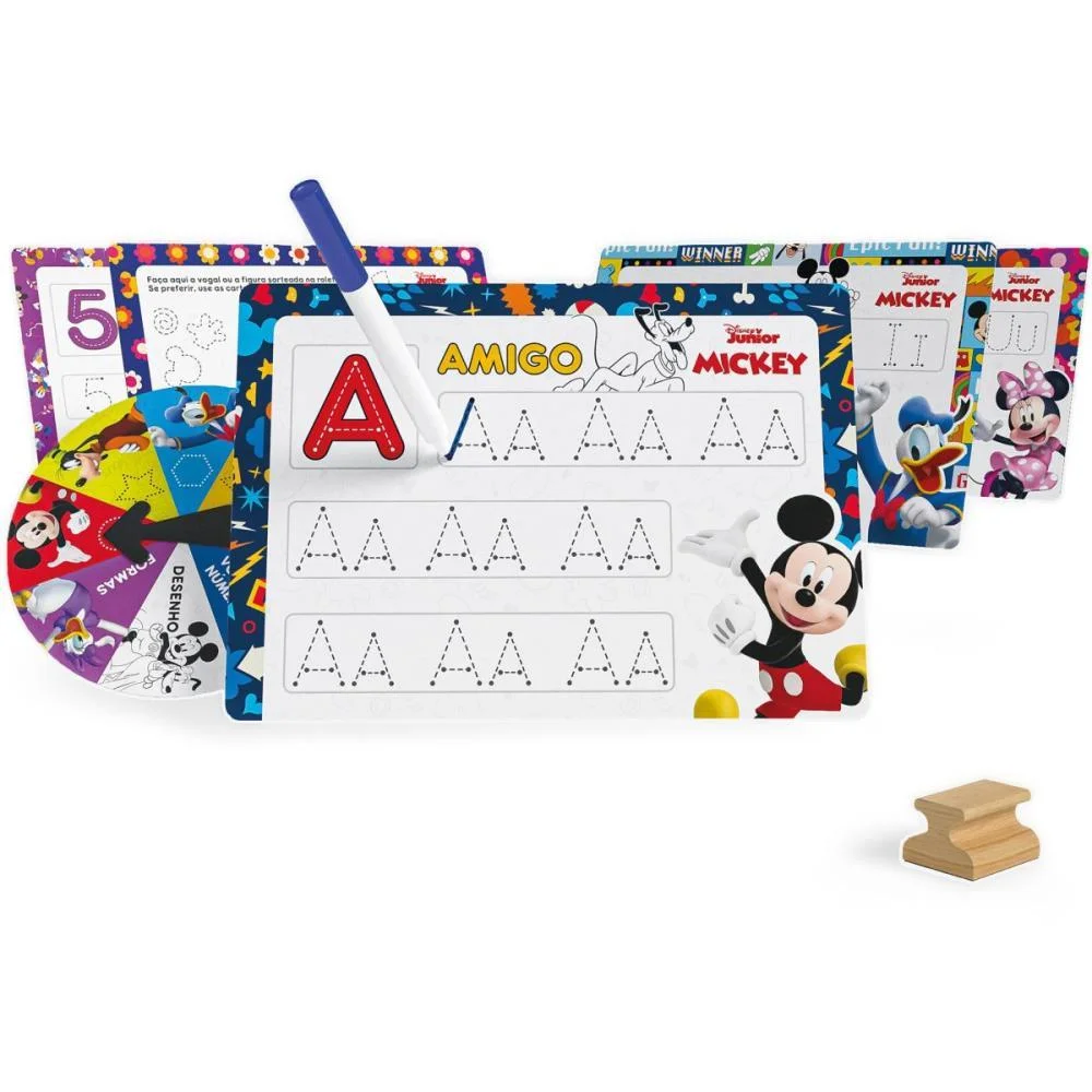 BRINQUEDO PEDAGOGICO MICKEY LETRAS E NUMEROS 16ATIV PAIS E FILHOS (UNIDADE) - imagem 4