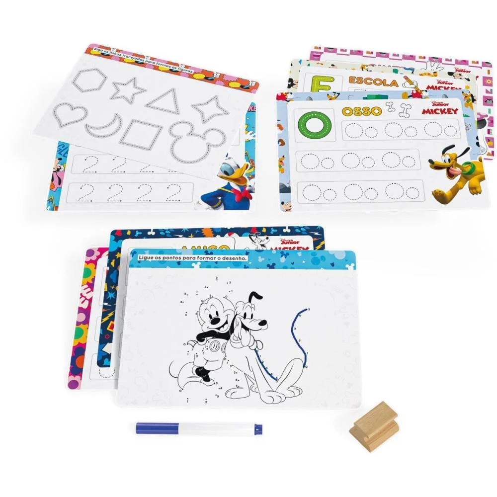 BRINQUEDO PEDAGOGICO MICKEY LETRAS E NUMEROS 16ATIV PAIS E FILHOS (UNIDADE) - imagem 5
