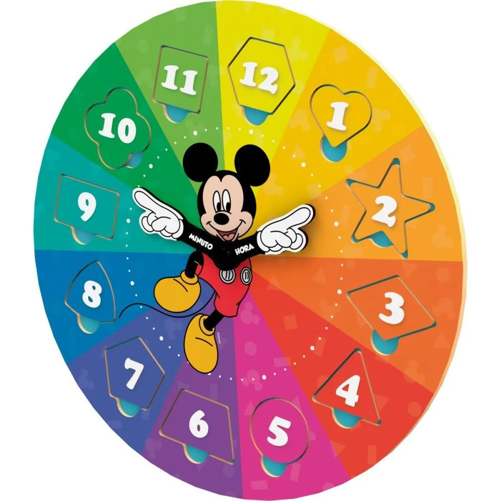 BRINQUEDO PEDAGOGICO MICKEY APRENDENDO AS HORAS XALINGO (UNIDADE) - imagem 3