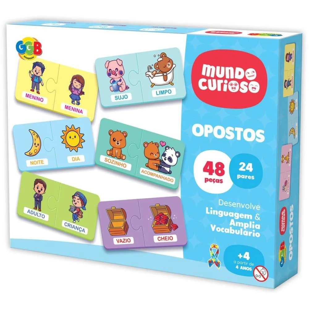 BRINQUEDO PEDAGOGICO OPOSTOS 48 PCS GGB PLAST (UNIDADE) - imagem 5