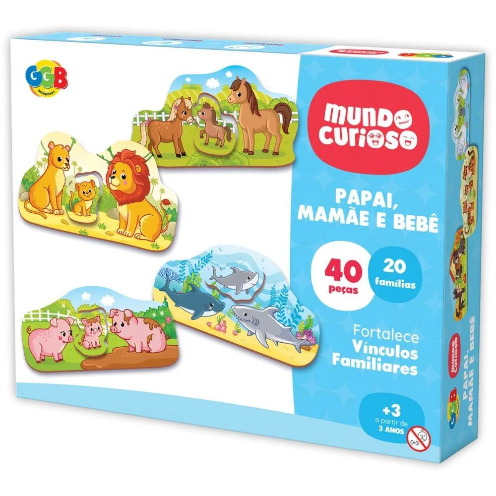 BRINQUEDO PEDAGOGICO PAPAI, MAMAE E BEBE 40 PCS GGB PLAST (UNIDADE) - imagem 5