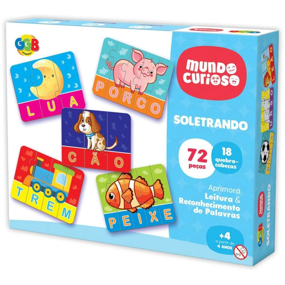 BRINQUEDO PEDAGOGICO SOLETRANDO 72 PCS GGB PLAST (UNIDADE) - imagem 2