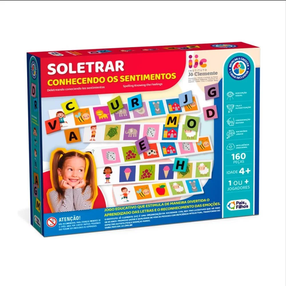 BRINQUEDO PEDAGOGICO SOLETRANDO - SENTIMENTOS PAIS E FILHOS (UNIDADE) - imagem 2