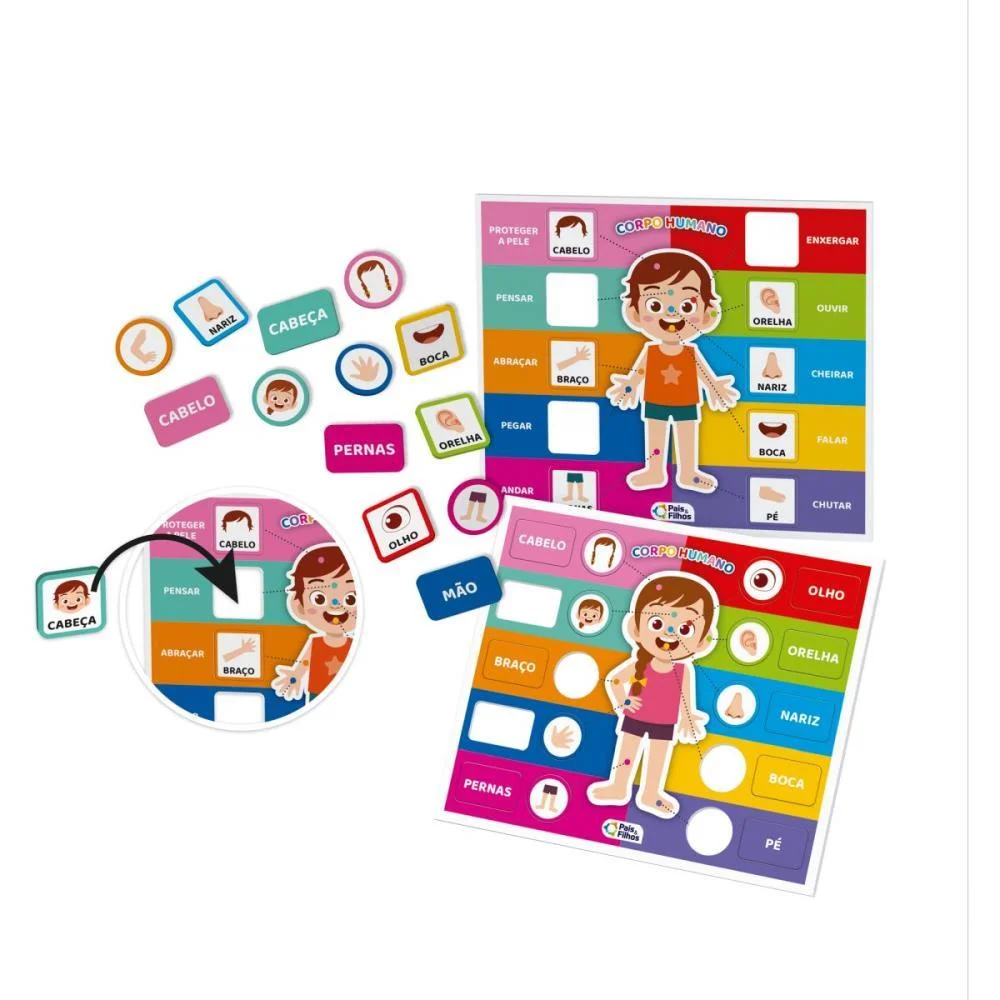 BRINQUEDO PEDAGOGICO CACA FIGURA CORPO HUMANO PAIS E FILHOS (UNIDADE) - imagem 3