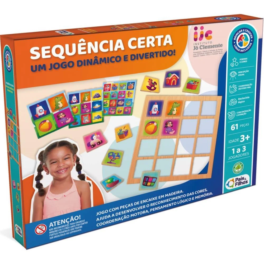 BRINQUEDO PEDAGOGICO SEQUENCIA CERTA PAIS E FILHOS (UNIDADE) - imagem 4
