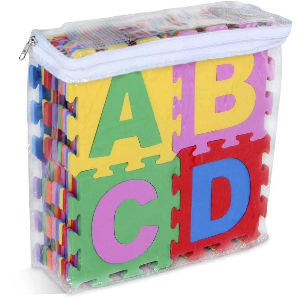 BRINQUEDO PEDAGOGICO EVA ALFANUMERICO 36PCS 16X16CM CARLU (UNIDADE) - imagem 3