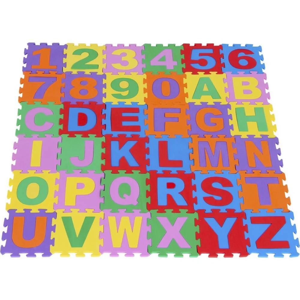 BRINQUEDO PEDAGOGICO EVA ALFANUMERICO 36PCS 16X16CM CARLU (UNIDADE) - imagem 4