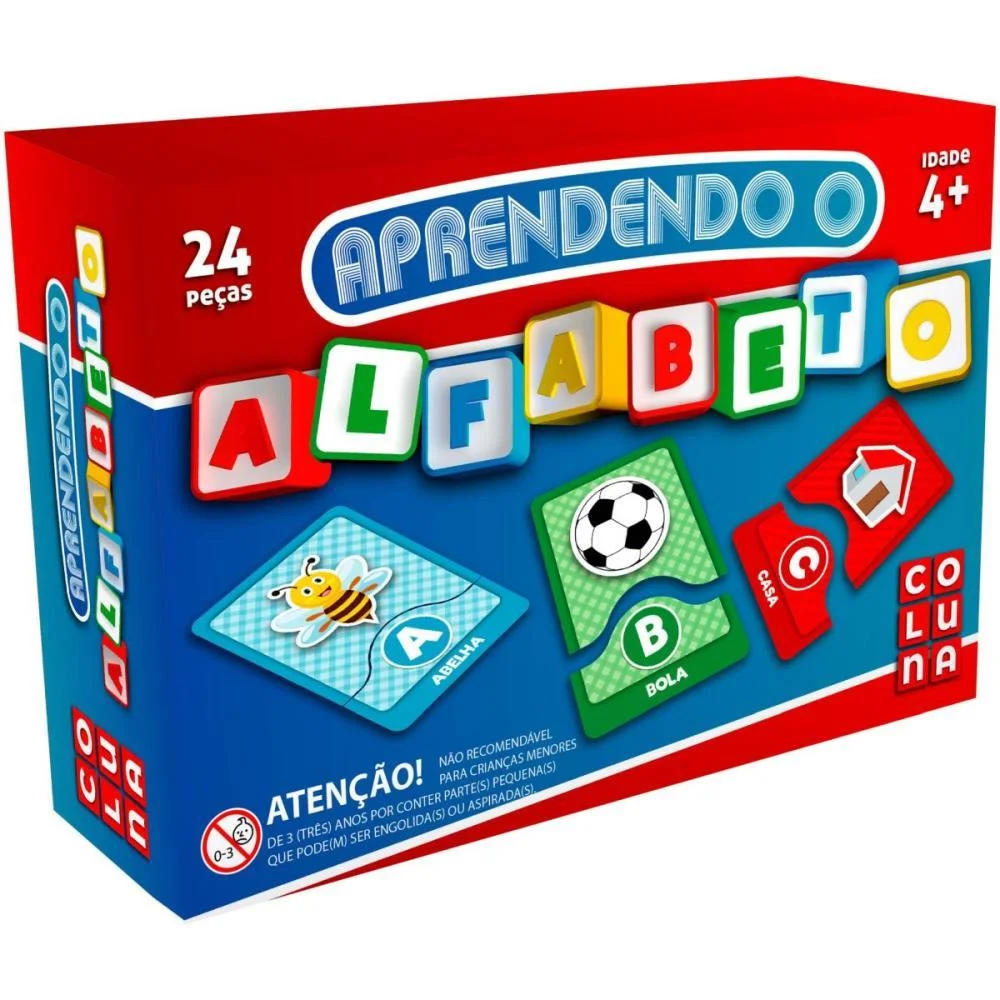 BRINQUEDO PEDAGOGICO APRENDENDO O ALFABETO 26PÇS COLUNA (UNIDADE) - imagem 4