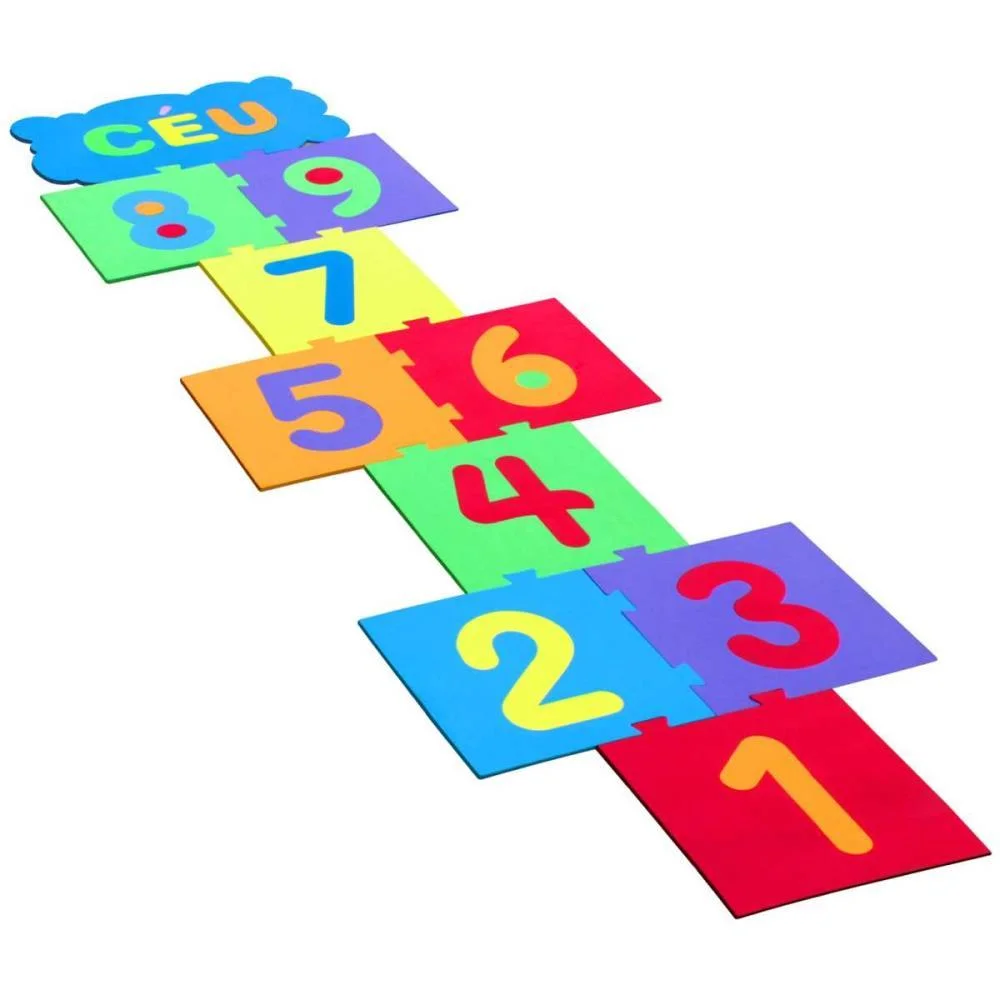 BRINQUEDO PEDAGOGICO EVA TAPETE AMARELINHA CÉU 13 PCS EVAMAX (UNIDADE) - imagem 3