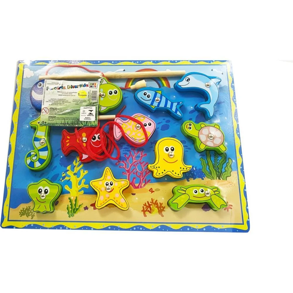 BRINQUEDO PEDAGOGICO MADEIRA PESCARIA DIVERTIDA TOY MIX (UNIDADE) - imagem 4