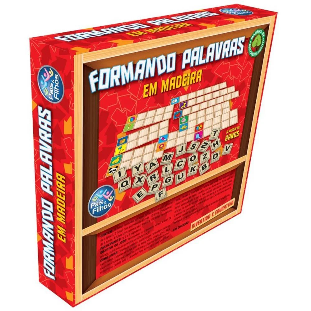 BRINQUEDO PEDAGOGICO MADEIRA FORMANDO PALAVRAS PAIS E FILHOS (UNIDADE) - imagem 9