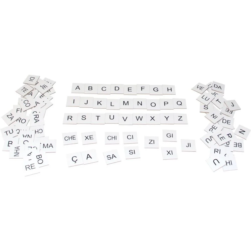 BRINQUEDO PEDAGOGICO MADEIRA ALFABETO SILABICO 150 PECAS CARLU (UNIDADE) - imagem 4