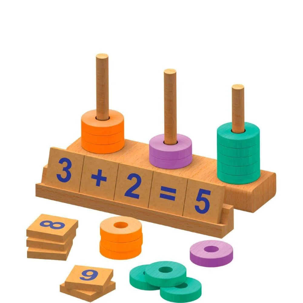 BRINQUEDO PEDAGOGICO MADEIRA STEAM BRINC. DE MATEMATICA 56P XALINGO (UNIDADE) - imagem 3