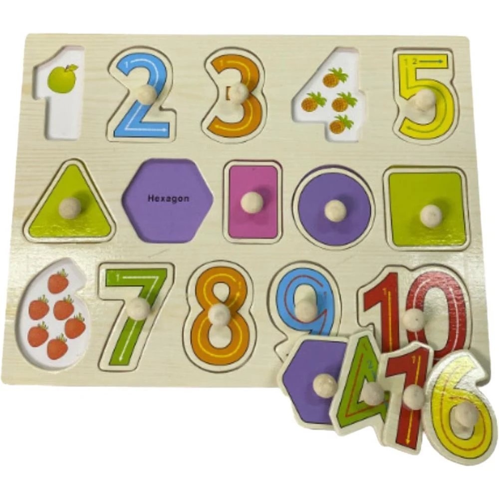 BRINQUEDO PEDAGOGICO MADEIRA ENCAIXE DIVERTIDO NUMEROS TOY MIX (UNIDADE) - imagem 2