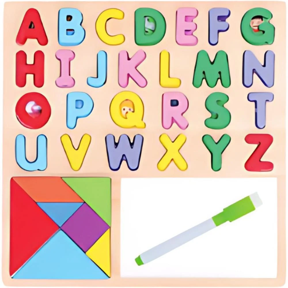 BRINQUEDO PEDAGOGICO MADEIRA ENCAIXE E QUADRO BRANCO 30X30 TOY MIX (UNIDADE) - imagem 2