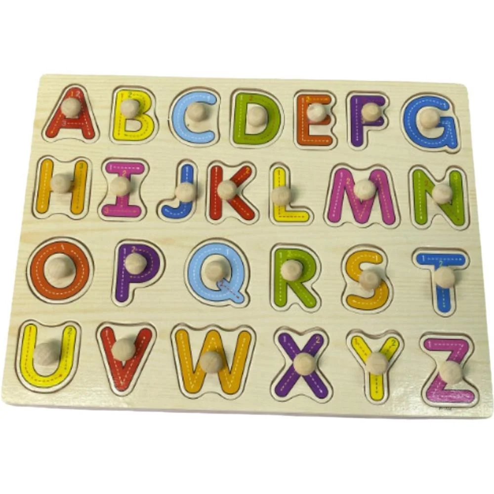 BRINQUEDO PEDAGOGICO MADEIRA ENCAIXE DIVERTIDO LETRAS TOY MIX (UNIDADE) - imagem 2