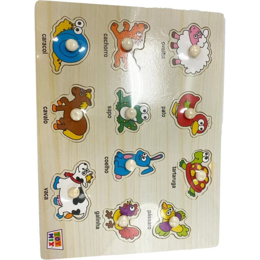 BRINQUEDO PEDAGOGICO MADEIRA ENCAIXE DIVERTIDO ANIMAIS TOY MIX (UNIDADE) - imagem 3