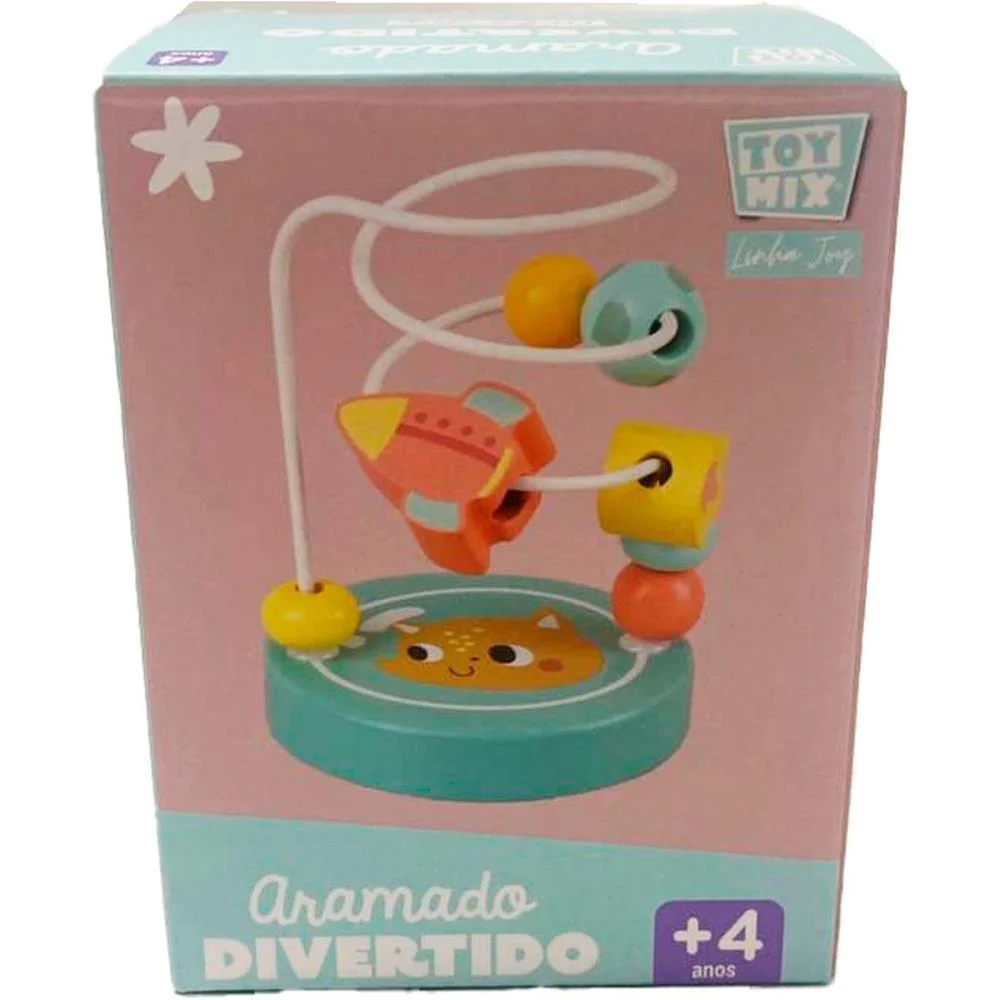 BRINQUEDO PEDAGOGICO MADEIRA ARAMADO DIVERTIDO RF108 (S) TOY MIX (UNIDADE) - imagem 3