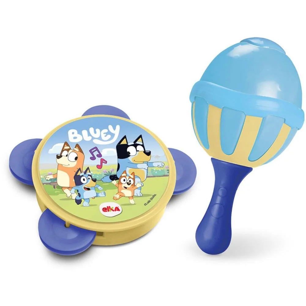 INSTRUMENTO MUSICAL BLUEY MARACA E PANDEIRO ELKA (UNIDADE) - imagem 5