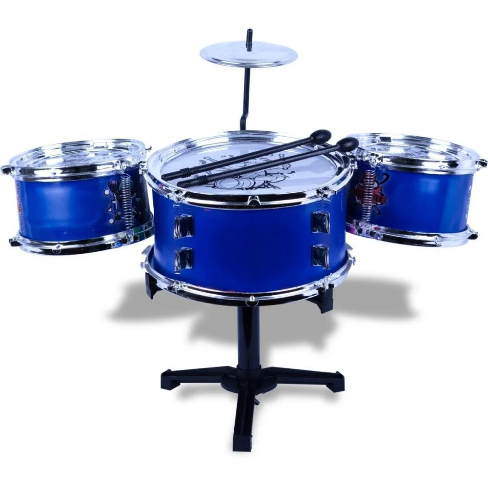 INSTRUMENTO MUSICAL BATERIA INFANTIL AZUL BEE TOYS (UNIDADE) - imagem 4