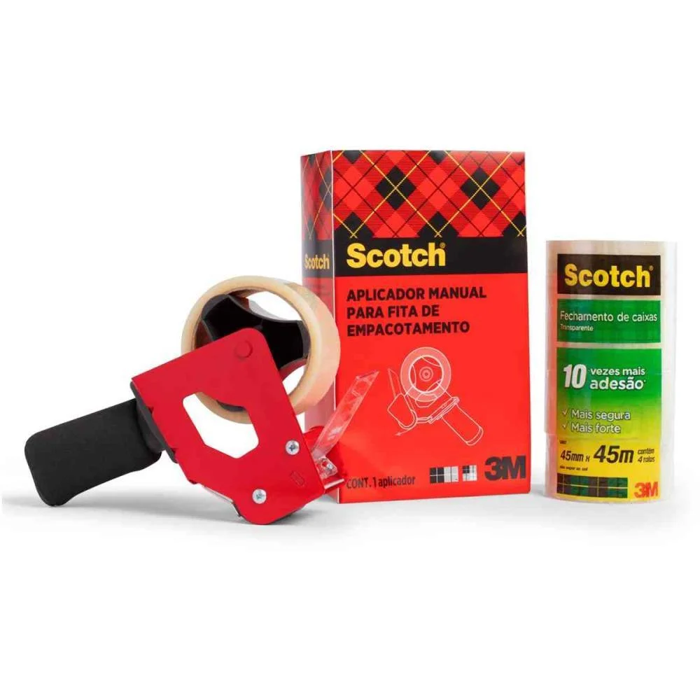 FITA PARA EMPACOTAMENTO SCOTCH 5802 TRANS.45X45M+DISPE 3M (KITC/108) - imagem 3