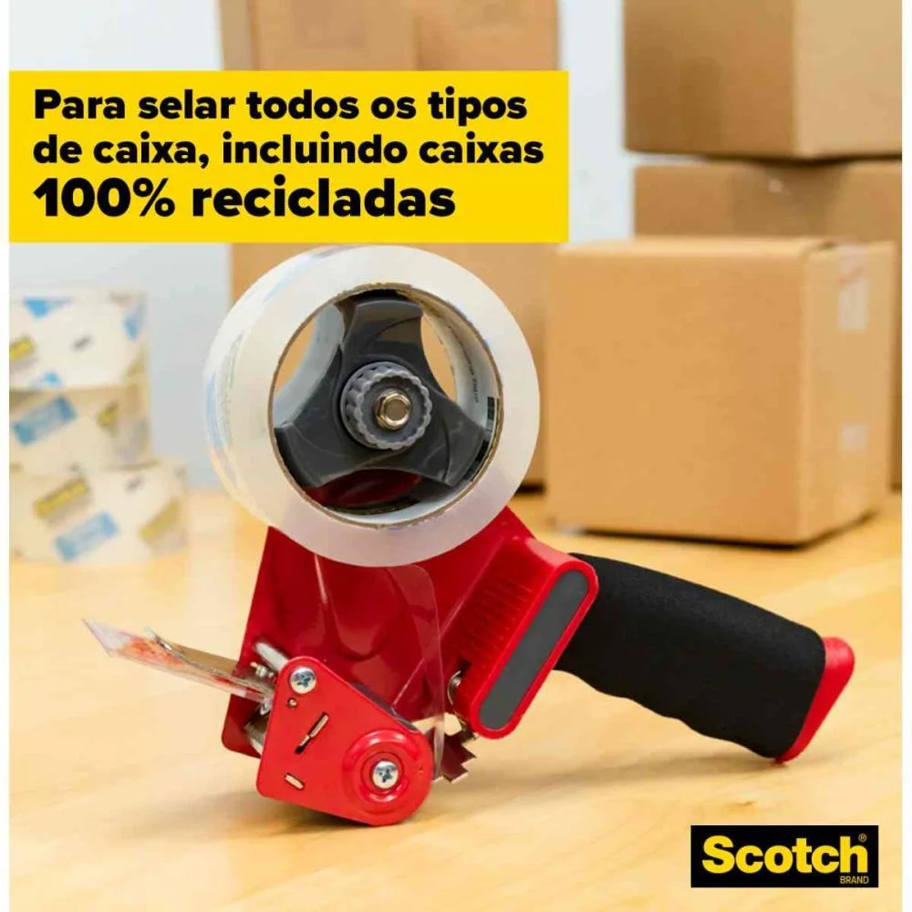 FITA PARA EMPACOTAMENTO SCOTCH 5802 TRANS.45X45M+DISPE 3M (KITC/108) - imagem 5